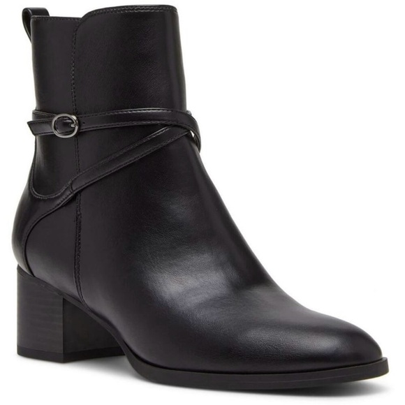 Anne Klein Moore Ankle Boot Bootie Size 9 Black iflex Almond Toe Block Heel~$129 - Picture 1 of 13